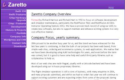 Zaretto Home Page Zaretto Home Page